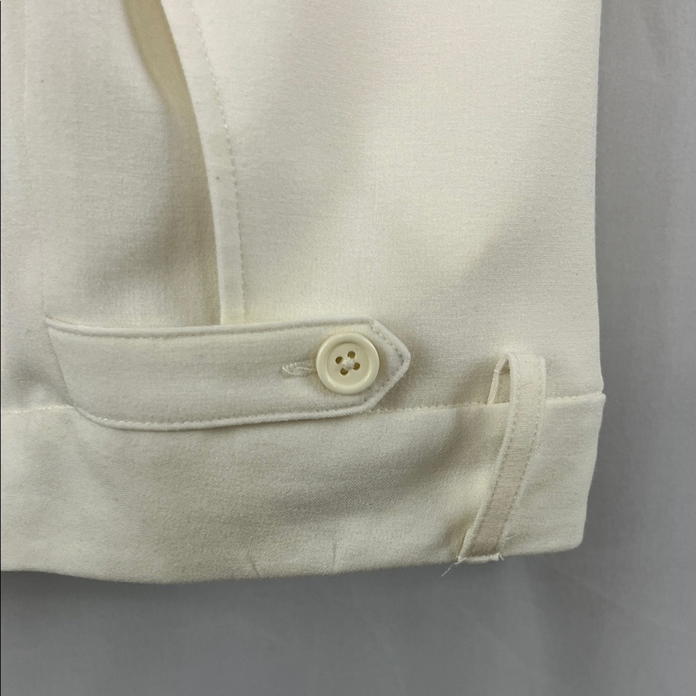 Larry Levine Stretch Elegant Cream Trousers - Size 8 - Picture 3 of 10